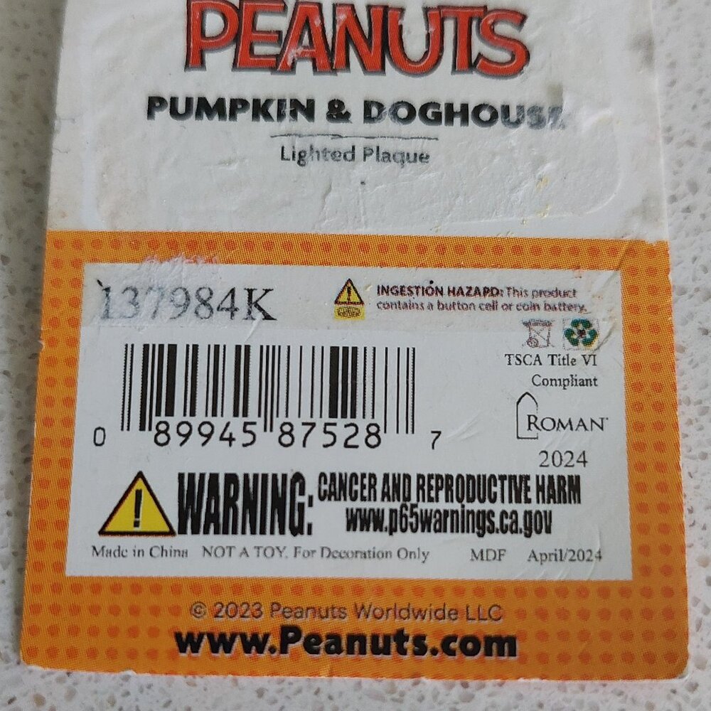Roman Peanuts Snoopy's Doghouse Boo! Pumpkin LED Halloween Decor - Picture 11 of 14